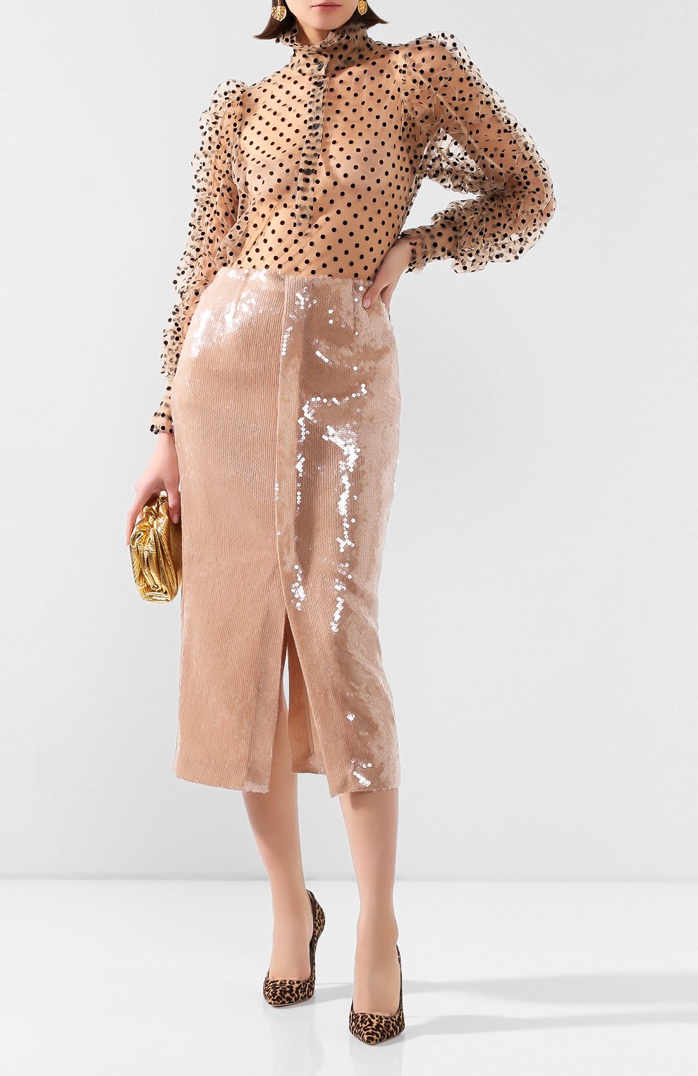 Юбка-миди ROLAND MOURET бежевого цвета по цене 105500 руб., арт. SS20/S0910/F0414, фото 2 Юбка-миди ROLAND MOURET, арт. SS20/S0910/F0414, фото 2