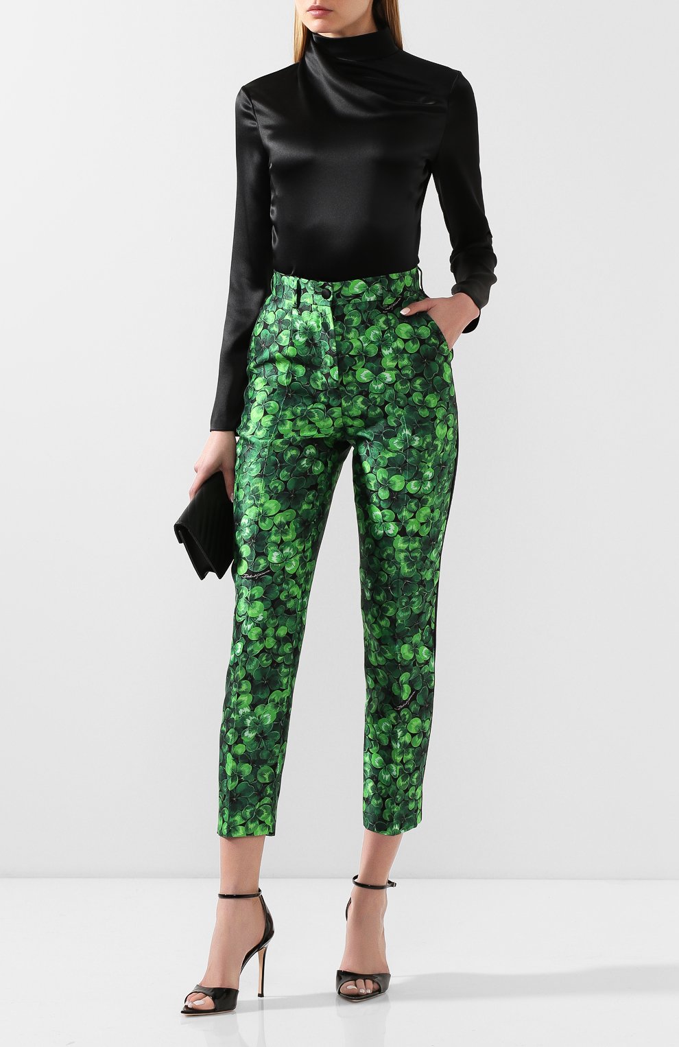 Шелковые брюки DOLCE & GABBANA, арт. FTAM0T/IS1AX, фото 2