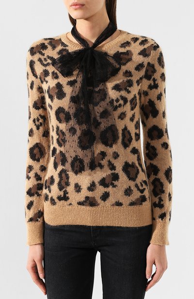 Пуловер REDVALENTINO леопардового цвета по цене 47500 руб., арт. SR0KCB69/4LS, фото 3 Пуловер REDVALENTINO, арт. SR0KCB69/4LS, фото 3