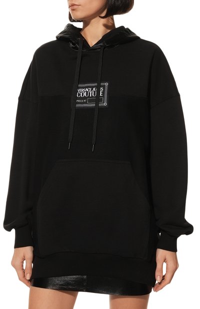 Хлопковое худи VERSACE JEANS COUTURE, арт. 73HAI307-73DP307 FELPA HEAVY BASIC/F0007, фото 3