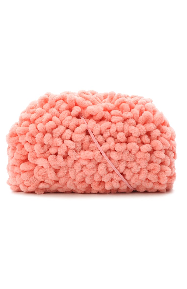 Женский клатч pouch mini BOTTEGA VENETA розового цвета, арт. 585852/V1QA1 | Фото 7 (Размер: mini; Ремень/цепочка: На ремешке; Материал: Текстиль; Женское Кросс-КТ: Клатч-клатчи; Региональные ограничения белый список (Axapta Mercury): Не проставлено)