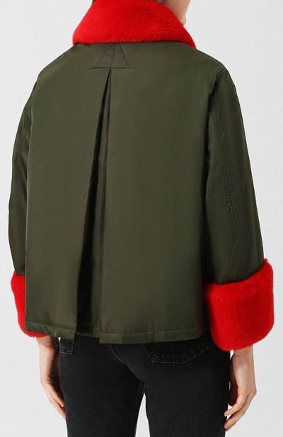 Бомбер на молнии с контрастной отделкой и накладными карманами GUCCI, арт. 517556/ZLK90, фото 4