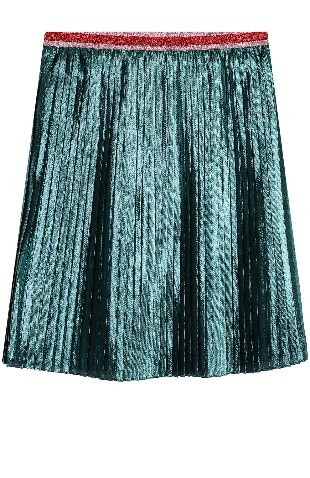 Плиссированная юбка с металлизированной отделкой и контрастным поясом GUCCI, арт. 477835/ZB341, фото 2