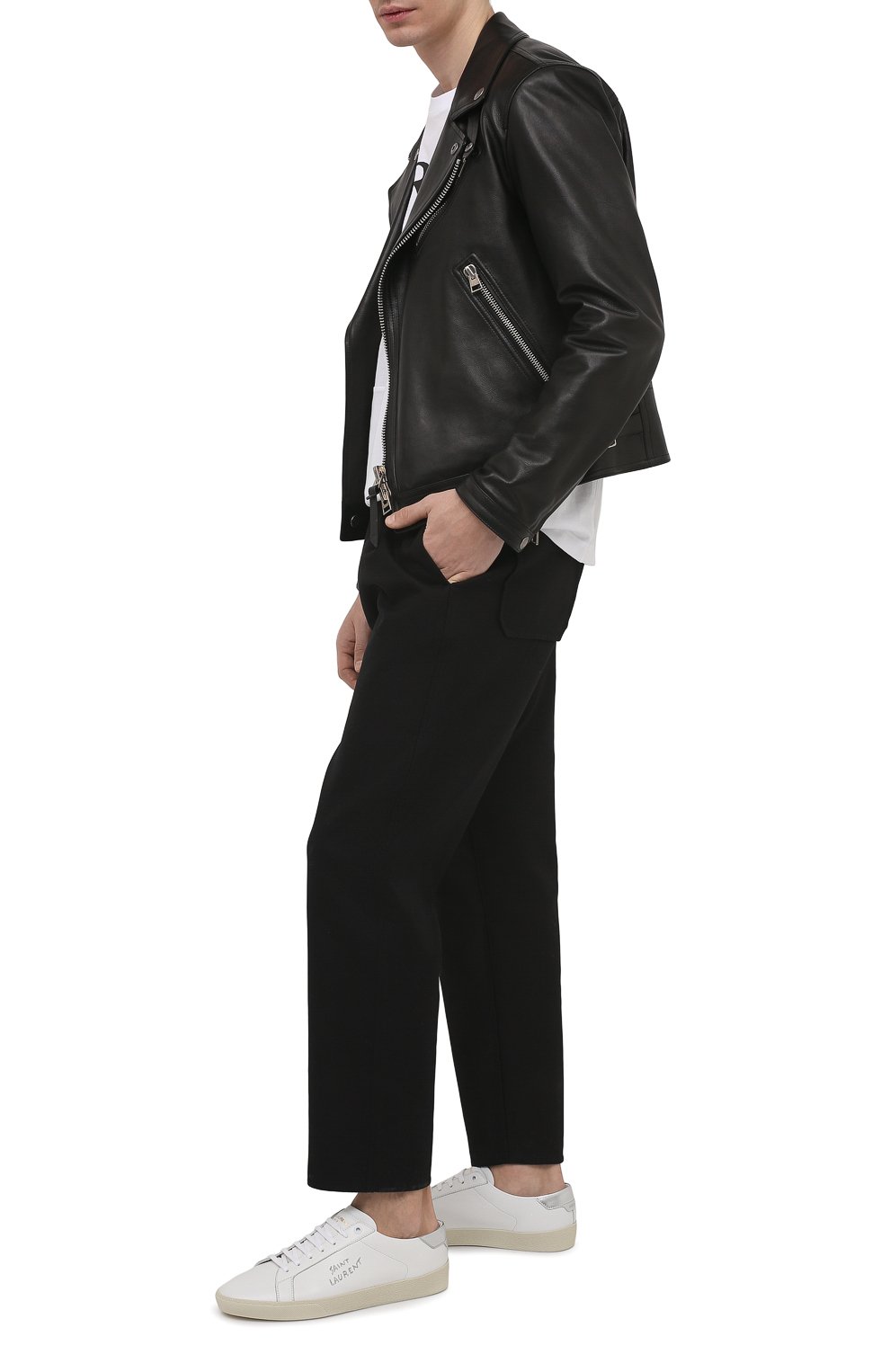 Кожаные кеды court classic sl/06 SAINT LAURENT белого цвета по цене 64950 руб., арт. 611352/00NA0, фото 2 Кожаные кеды court classic sl/06 SAINT LAURENT, арт. 611352/00NA0, фото 2