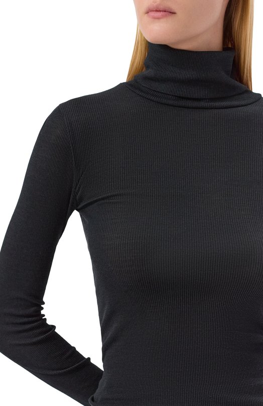 Водолазка из шерсти и шелка Zimmerli 370-2947 Чёрный  370-2947 Фото 5