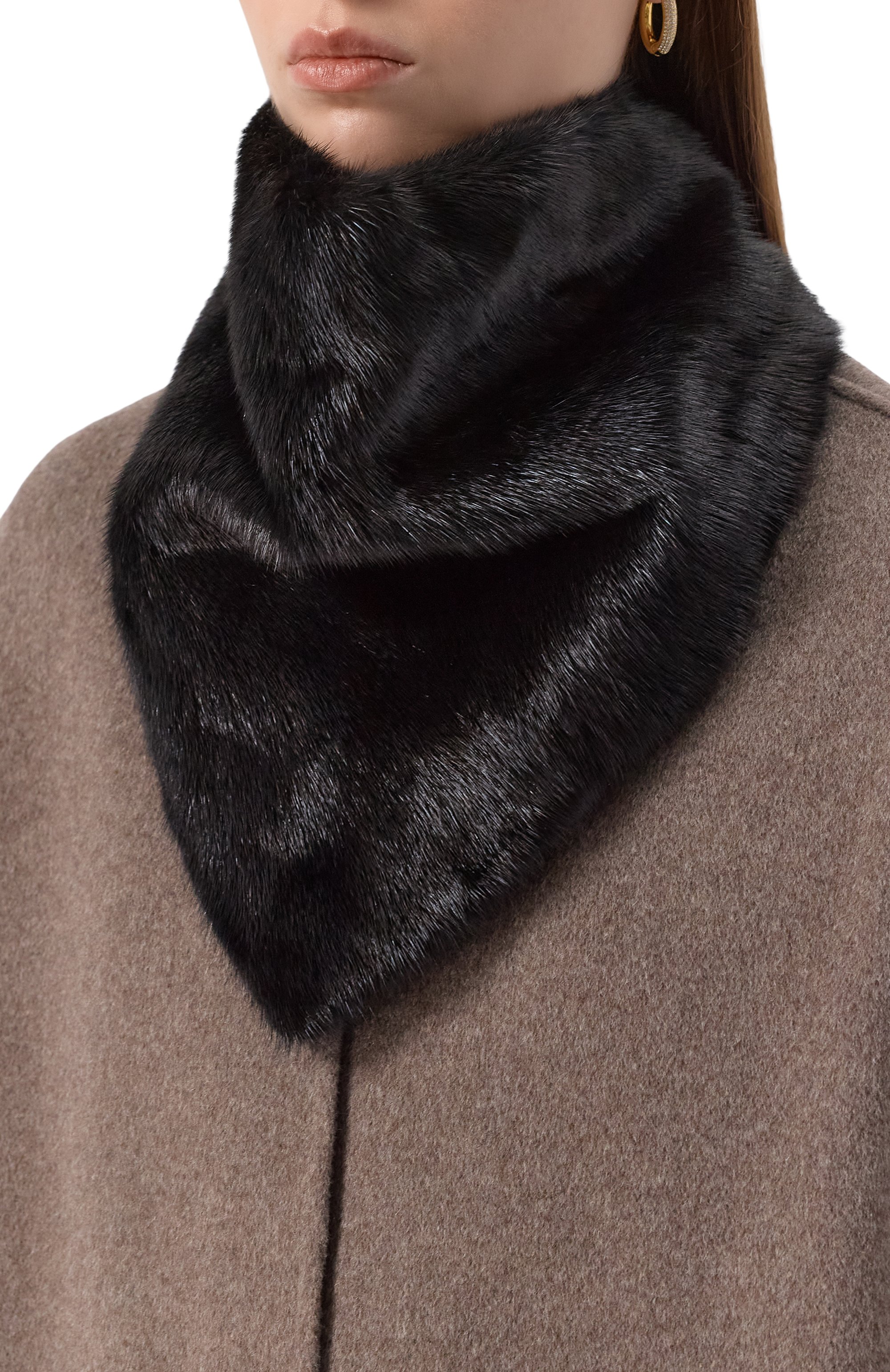 Меховой воротник из норки YVES SALOMON, арт. 25WAA311XXAGVI, фото 2