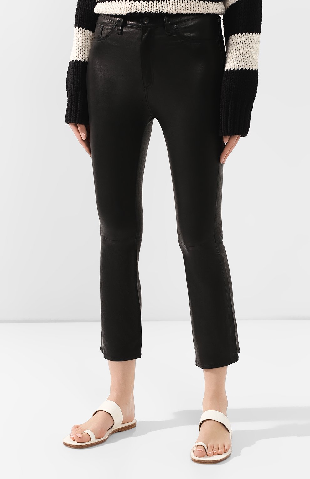 Кожаные брюки RAG AND BONE, арт. W1615L059BLK, фото 3