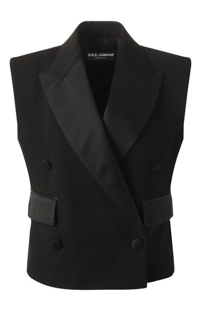 Женский жилет из шерсти и шелка DOLCE & GABBANA, арт. F29FTT/FU21E