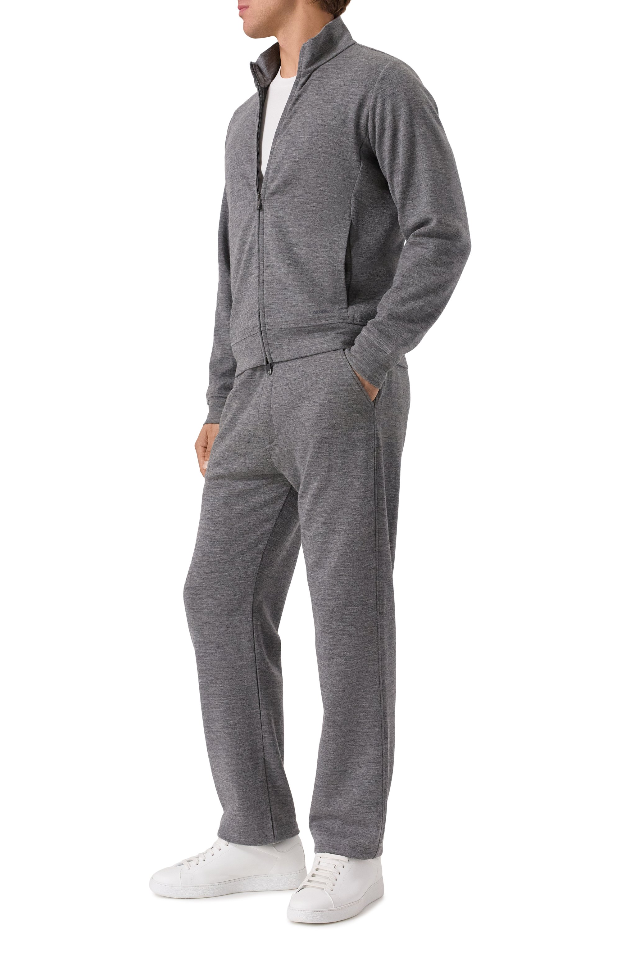 Брюки из шерсти и хлопка CORNELIANI серого цвета по цене 78500 руб., арт. 26G567-2625016, фото 2 Брюки из шерсти и хлопка CORNELIANI, арт. 26G567-2625016, фото 2