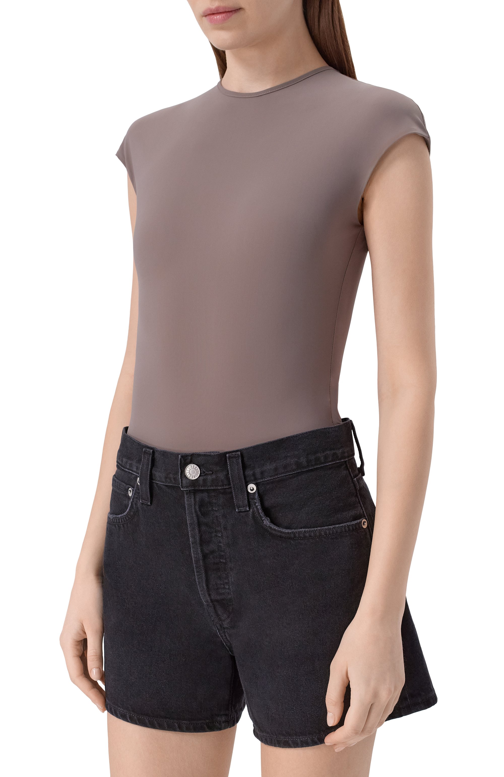 Боди AGOLDE серого цвета по цене 24950 руб., арт. A74331145, фото 3 Боди AGOLDE, арт. A74331145, фото 3