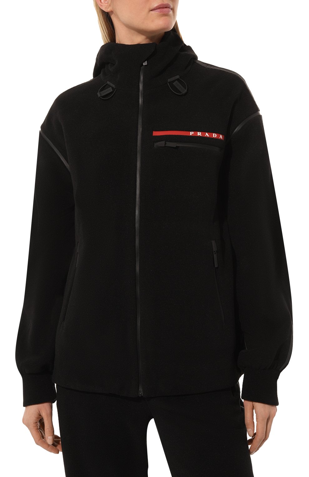 Толстовка prada linea rossa PRADA черного цвета по цене 190000 руб., арт. 138578-1ZN9-F0002-212, фото 3 Толстовка prada linea rossa PRADA, арт. 138578-1ZN9-F0002-212, фото 3