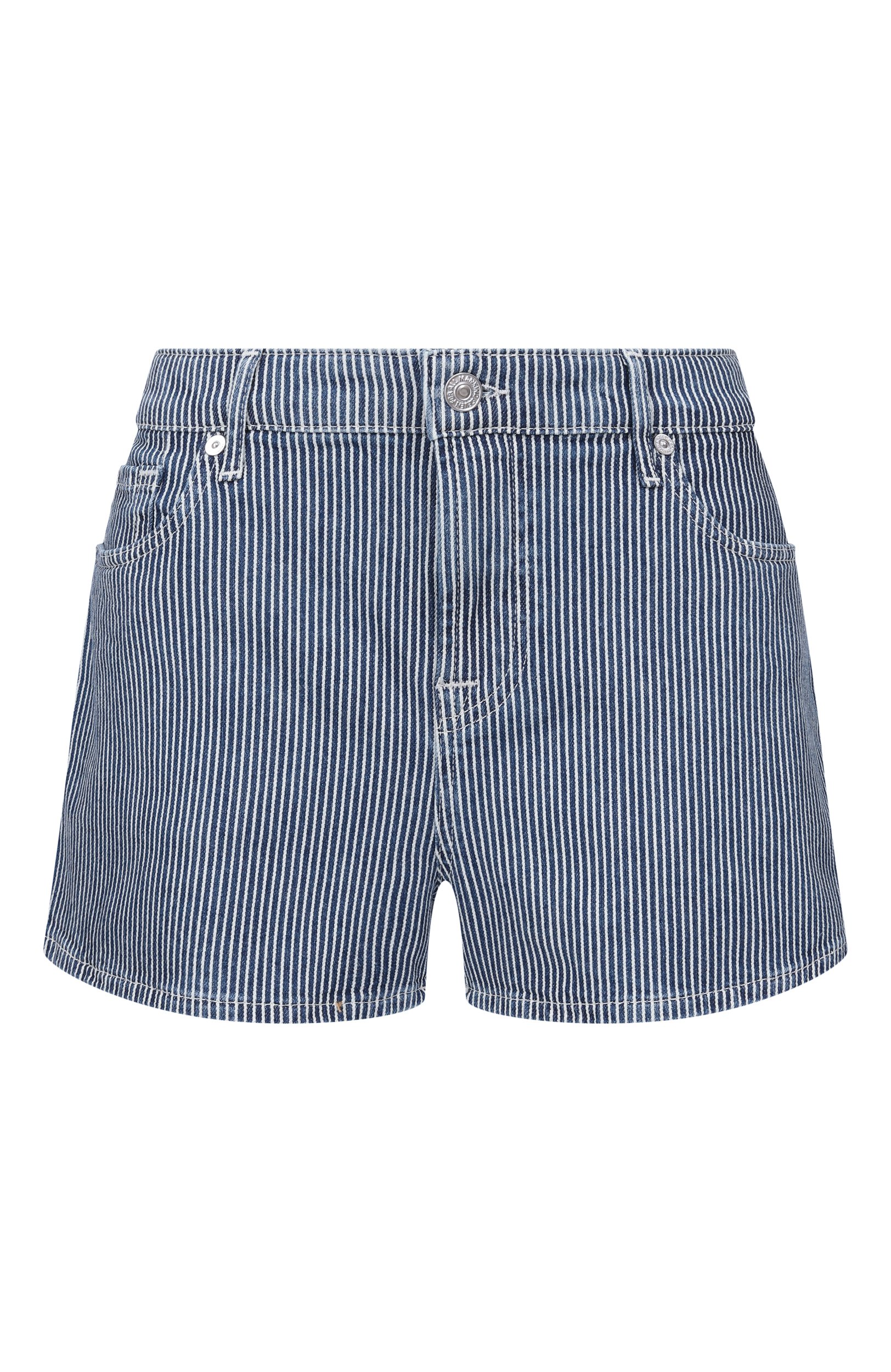 Джинсовые шорты 7 FOR ALL MANKIND синего цвета по цене 24000 руб., арт. 7UIR0H14-43T, фото 1 Джинсовые шорты 7 FOR ALL MANKIND, арт. 7UIR0H14-43T, фото 1