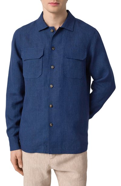 Льняная рубашка CAPOBIANCO, арт. 18M501.LL00., фото 3