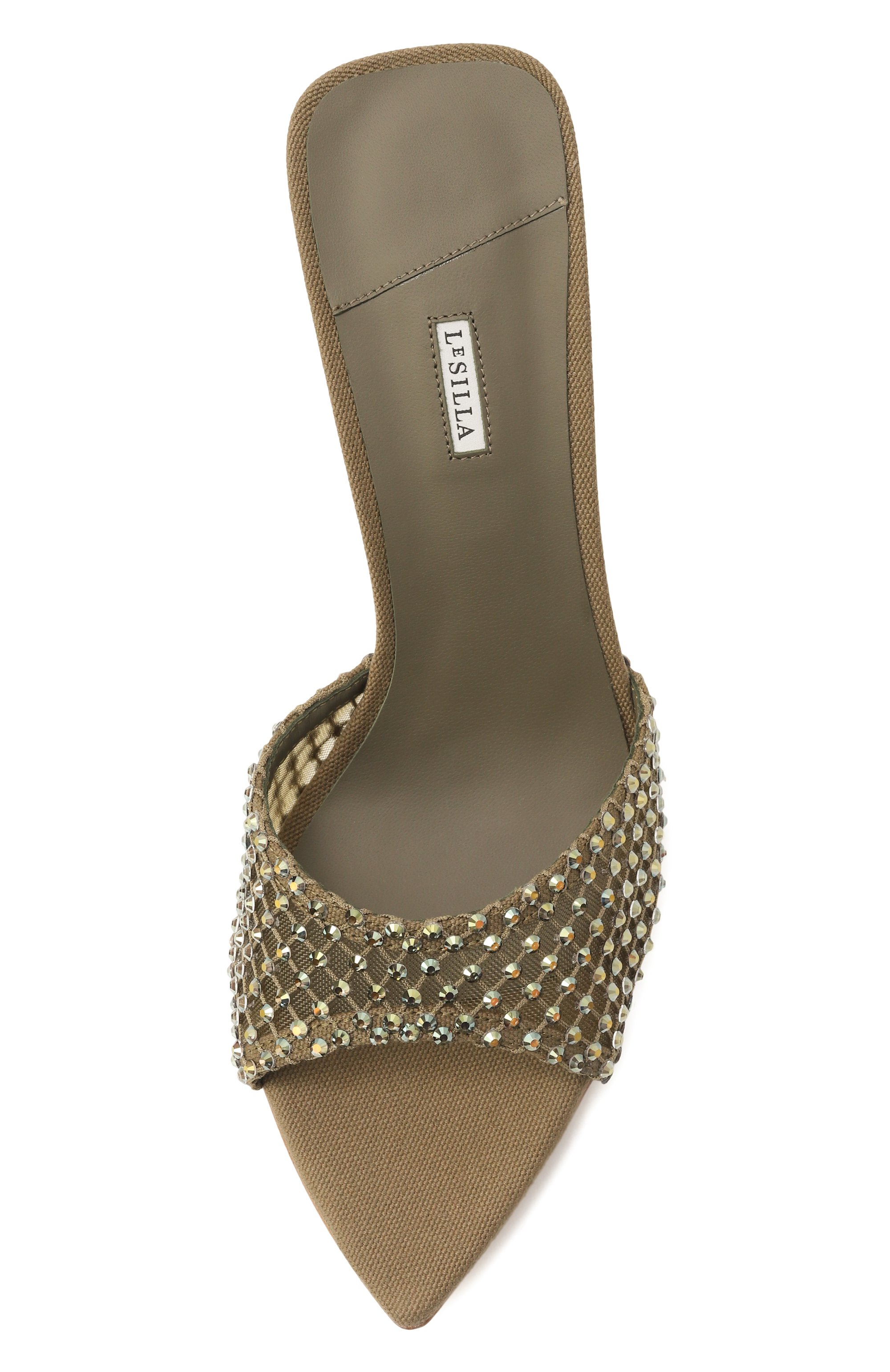 Текстильные мюли gilda 80 LE SILLA хаки цвета по цене 87800 руб., арт. 3440D080BXPXSTV/961, фото 6 Текстильные мюли gilda 80 LE SILLA, арт. 3440D080BXPXSTV/961, фото 6