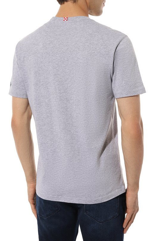 Хлопковая футболка MC2 Saint Barth STBM/TSHIRT MAN/06547D Серый  STBM/TSHIRT MAN/06547D Фото 4