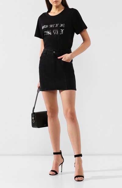 Хлопковая футболка ANN DEMEULEMEESTER черного цвета по цене 16000 руб., арт. 1901-3967-228-099, фото 2 Хлопковая футболка ANN DEMEULEMEESTER, арт. 1901-3967-228-099, фото 2