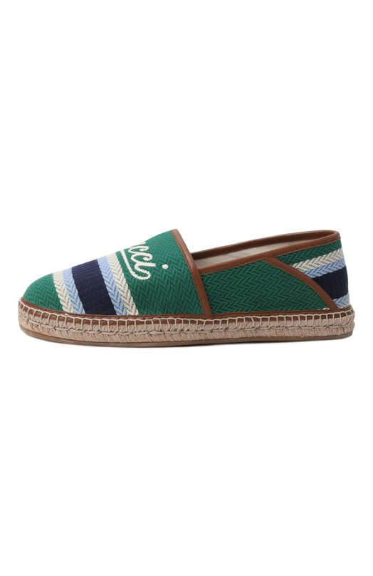 Текстильные эспадрильи Gucci 824882/FAEH9 Зелёный  824882/FAEH9 Фото 4