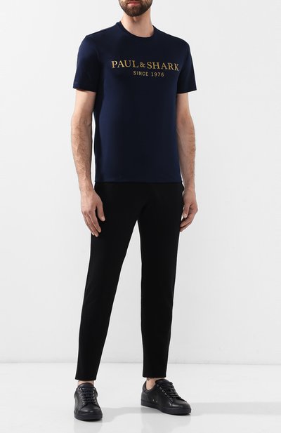 Хлопковые брюки PAUL&SHARK черного цвета по цене 15700 руб., арт. C0P1062, фото 2 Хлопковые брюки PAUL&SHARK, арт. C0P1062, фото 2