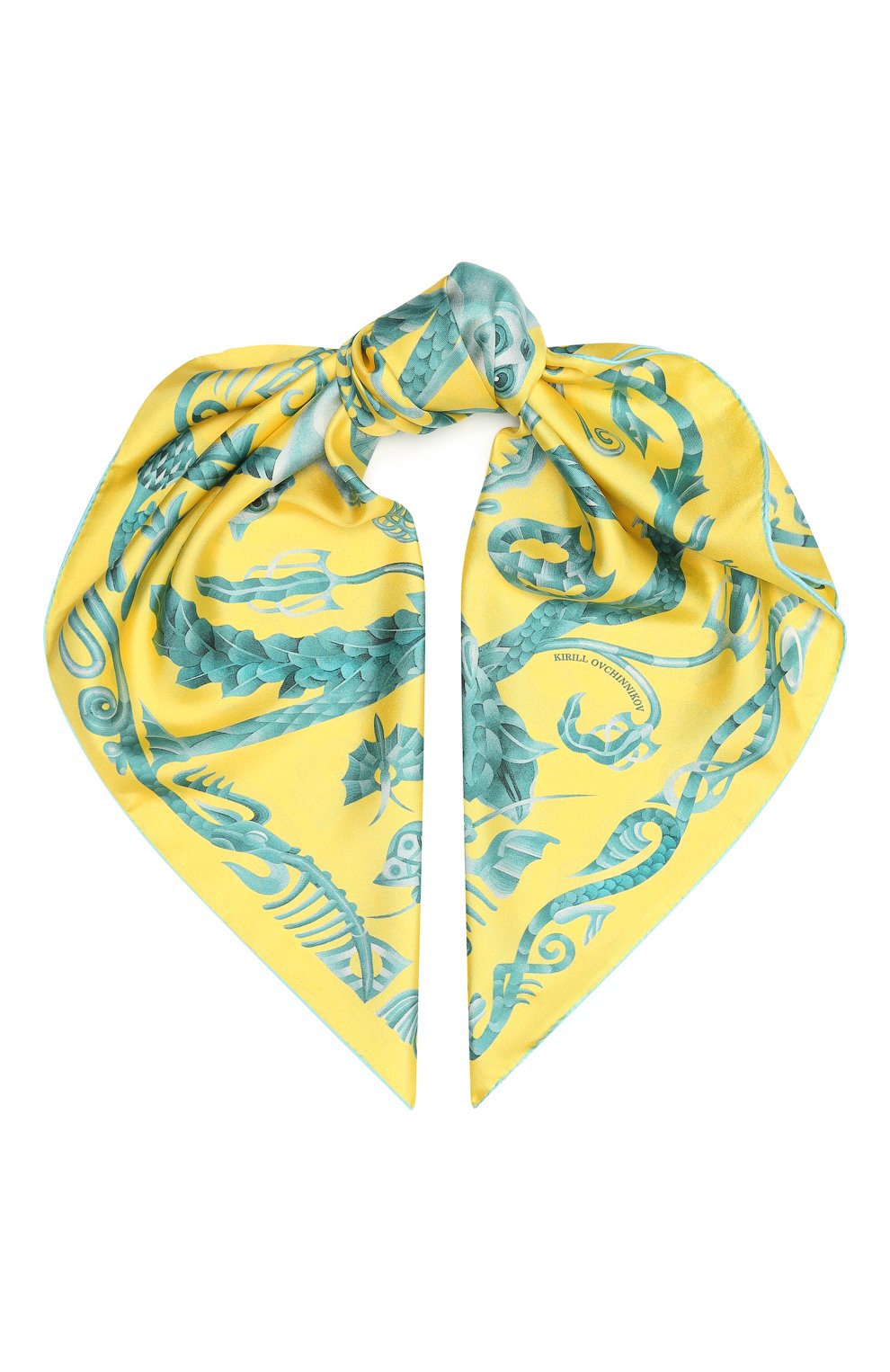 Шелковый платок lemur in yellow KIRILL OVCHINNIKOV, арт. 90\Ly, фото 1