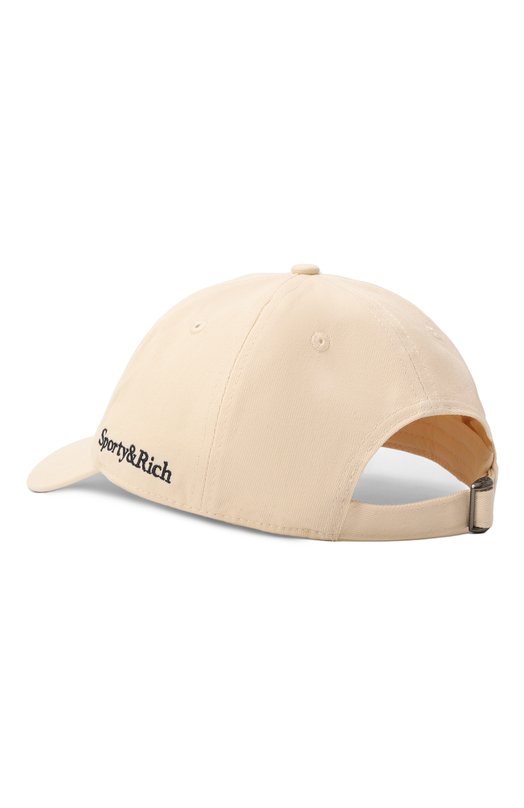 Хлопковая бейсболка Sporty and Rich AC040606241CR01 Кремовый  AC040606241CR01 Фото 3