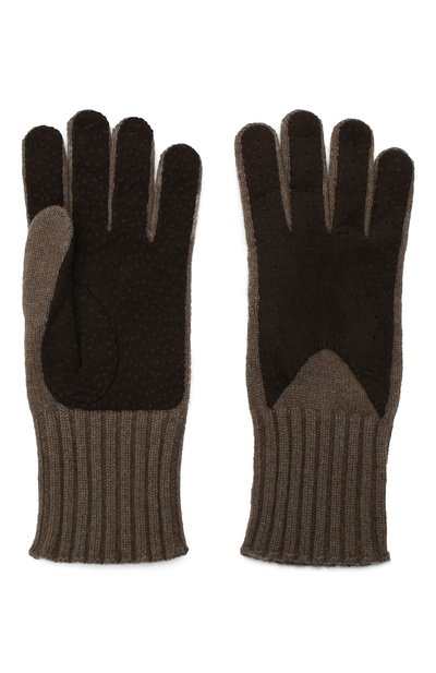 Кашемировые перчатки с отделкой из кожи LORO PIANA, арт. FAG4631, фото 2