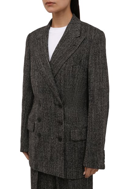 Шерстяной жакет DRIES VAN NOTEN серого цвета по цене 131000 руб., арт. 212-010428-3040, фото 3 Шерстяной жакет DRIES VAN NOTEN, арт. 212-010428-3040, фото 3