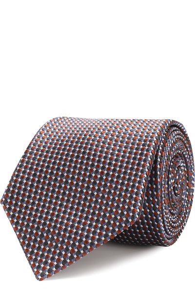 Мужской шелковый галстук с узором BRIONI, арт. 061E00/07449