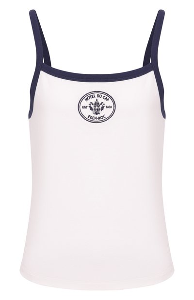Женская хлопковая майка sporty &amp; rich x hotel du cap-eden-roc SPORTY AND RICH, арт. T007960666WH50_001