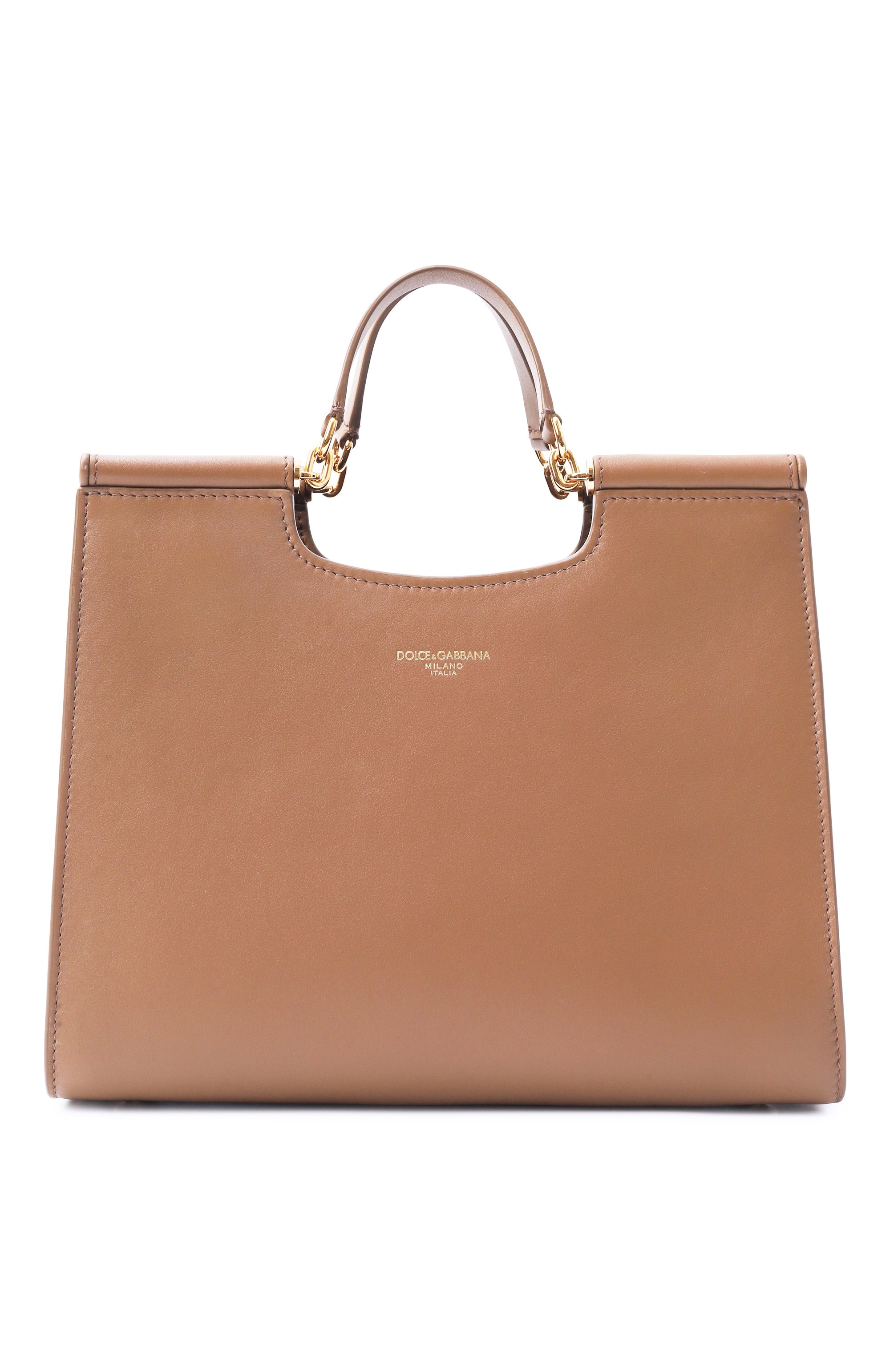 Сумка sicily shopper small DOLCE & GABBANA светло-коричневого цвета по цене 241500 руб., арт. BB7728/B7321, фото 1 Сумка sicily shopper small DOLCE & GABBANA, арт. BB7728/B7321, фото 1