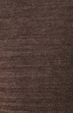 Мужской джем�пер изо льна и шелка CORNELIANI коричневого цвета, арт. 25M565-2525114 | Фото 6 (Материал внешний: Шелк, Лен; Длина (для топов): Стандартные; Рукава: Короткие; Материал сплава: Проставлено; Драгоценные камни: Проставлено; Вырез: Круглый; Мужское Кросс-КТ: Джемперы; Принт: Без принта; Стили: Кэжуэл)