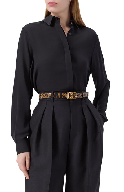 Кожаный ремень DOLCE & GABBANA леопардового цвета по цене 75450 руб., арт. BE1447/AM568, фото 2 Кожаный ремень DOLCE & GABBANA, арт. BE1447/AM568, фото 2