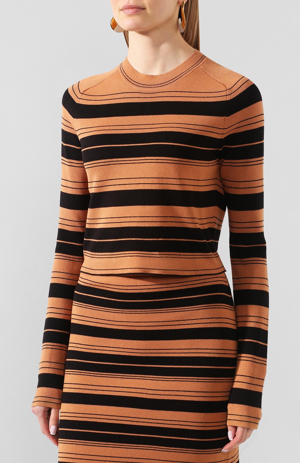 Пуловер из смеси шелка и хлопка PROENZA SCHOULER WHITE LABEL, арт. WL2027391-KS047, фото 3