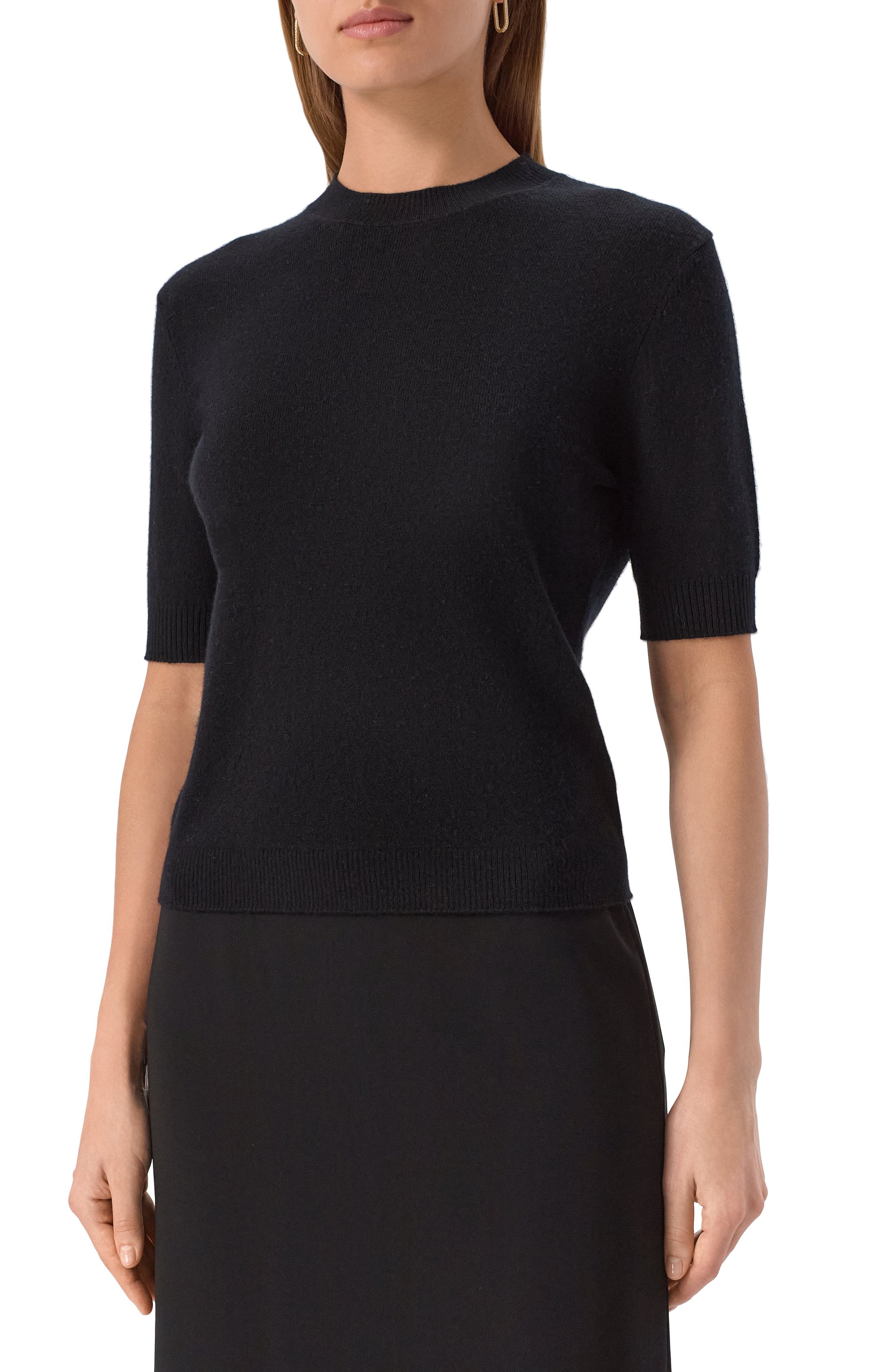 Пуловер из шерсти и кашемира ELLYME черного цвета по цене 16900 руб., арт. 00345, фото 3 Пуловер из шерсти и кашемира ELLYME, арт. 00345, фото 3