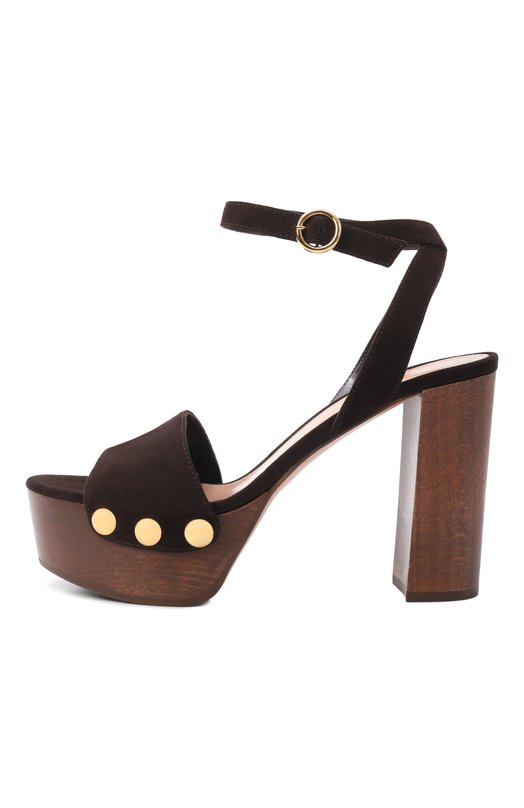Замшевые босоножки Ardéa 110 Gianvito Rossi G32753.70LEG.CAMM0KA Коричневый  G32753.70LEG.CAMM0KA Фото 4
