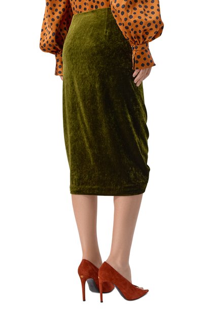 Бархатная юбка VALENTINO, арт. 8B0RAEZ5/A64, фото 4