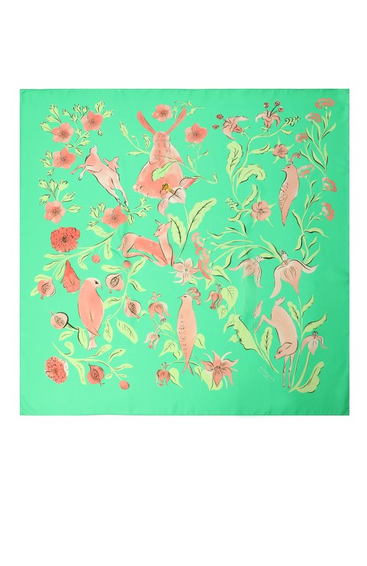 Шелковый платок Petitjean Paris 12С22 Зелёный  12С22 Фото 4