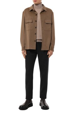 Мужские шерстяные брюки ZEGNA темно-серого цвета, арт. UEL41A8/CITYL | Фото 2 (Драгоценные камни: Проставлено; Длина (брюки, джинсы): Стандартные; Материал внешний: Шерсть; Материал сплава: Проставлено; Случай: Повседневный; Стили: Кэжуэл)