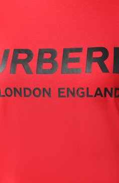 Женская хлопковая футболка BURBERRY красного цвета, арт. 8021272 | Фото 5 (Длина (для топов): Стандартные; Статус проверки: Проверена категория; Материал внешний: Хлопок; Силуэт Ж (для верхов): Приталенный; Рукава: Короткие; Женское Кросс-КТ: Футболка-одежда; Стили: Кэжуэл; Принт: С принтом; Материал сплава: Проверено, Проставлено; Драгоценные камни: Проставлено)