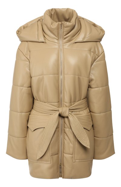 Куртка с поясом NANUSHKA, арт. LEN0X_WAX YELL0W_VEGAN LEATHER, фото 1