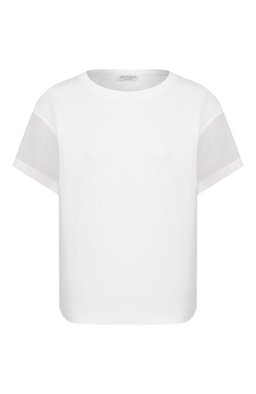 Хлопковая футболка Brunello Cucinelli M0T81BX800 Белый M0T81BX800