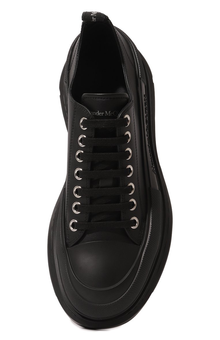 Мужские кожаные ботинки tread slick ALEXANDER MCQUEEN черного цвета, арт. 705662/WHZ621081 | Фото 6 (Материал внутренний: Натуральная кожа; Подошва: Массивная; Мужское Кросс-КТ: Ботинки-обувь; Материал утеплителя: Без утеплителя; Нос: Не проставлено; Материал внешний: Натуральная кожа)