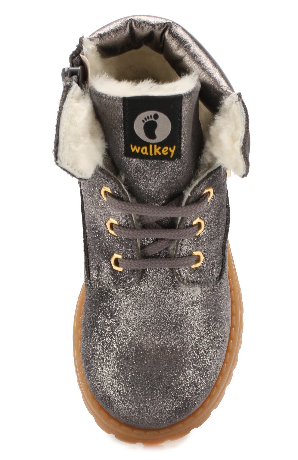 Кожаные ботинки с меховой отделкой WALKEY, арт. Y1A4-40143-0416/25-29, фото 4