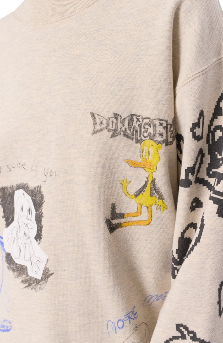 Женский хлопковый свитшот DOMREBEL светло-бежевого цвета, арт. BEAKER SWEATSHIRT | Фото 5 (Материал сплава: Проставлено; Рукава: Длинные; Драгоценные камни: Проставлено; Длина (для топов): Стандартные; Стили: Кэжуэл; Женское Кросс-КТ: Свитшот-одежда; Материал внешний: Хлопок)