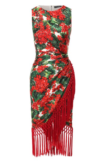Женское платье из смеси шелка и вискозы DOLCE & GABBANA, арт. F6C8AT/HS1ZW