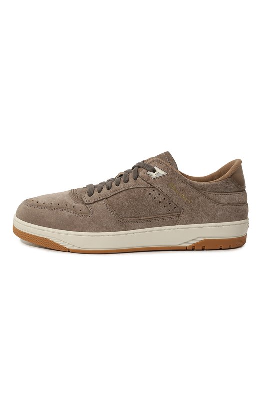 Замшевые кеды Sneak-Air Santoni MBSG22003BAMKSHZ Бежевый  MBSG22003BAMKSHZ Фото 4