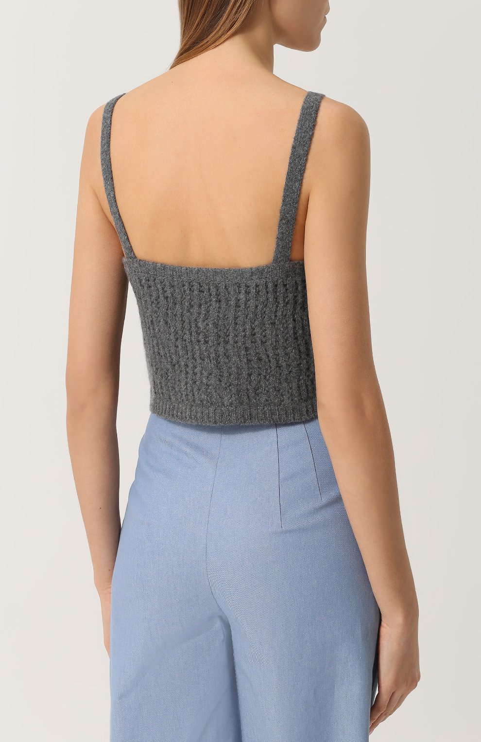 Шерстяной кроп-топ на тонких бретельках ISA ARFEN, арт. KN32 AW17 C0SY CL0CHARD W00L, фото 4