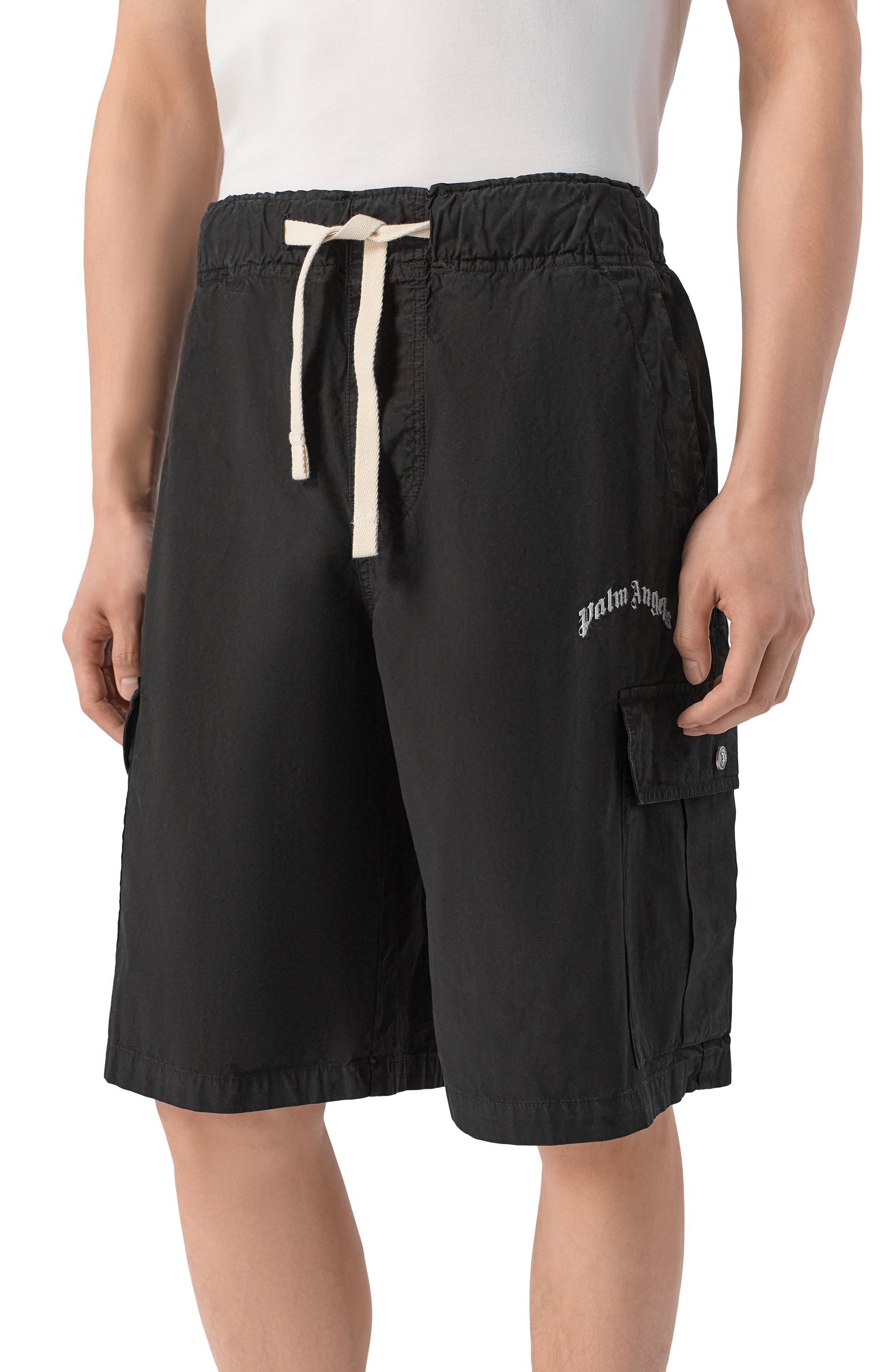 Хлопковые шорты PALM ANGELS, арт. PMCS012S26FAB002, фото 3