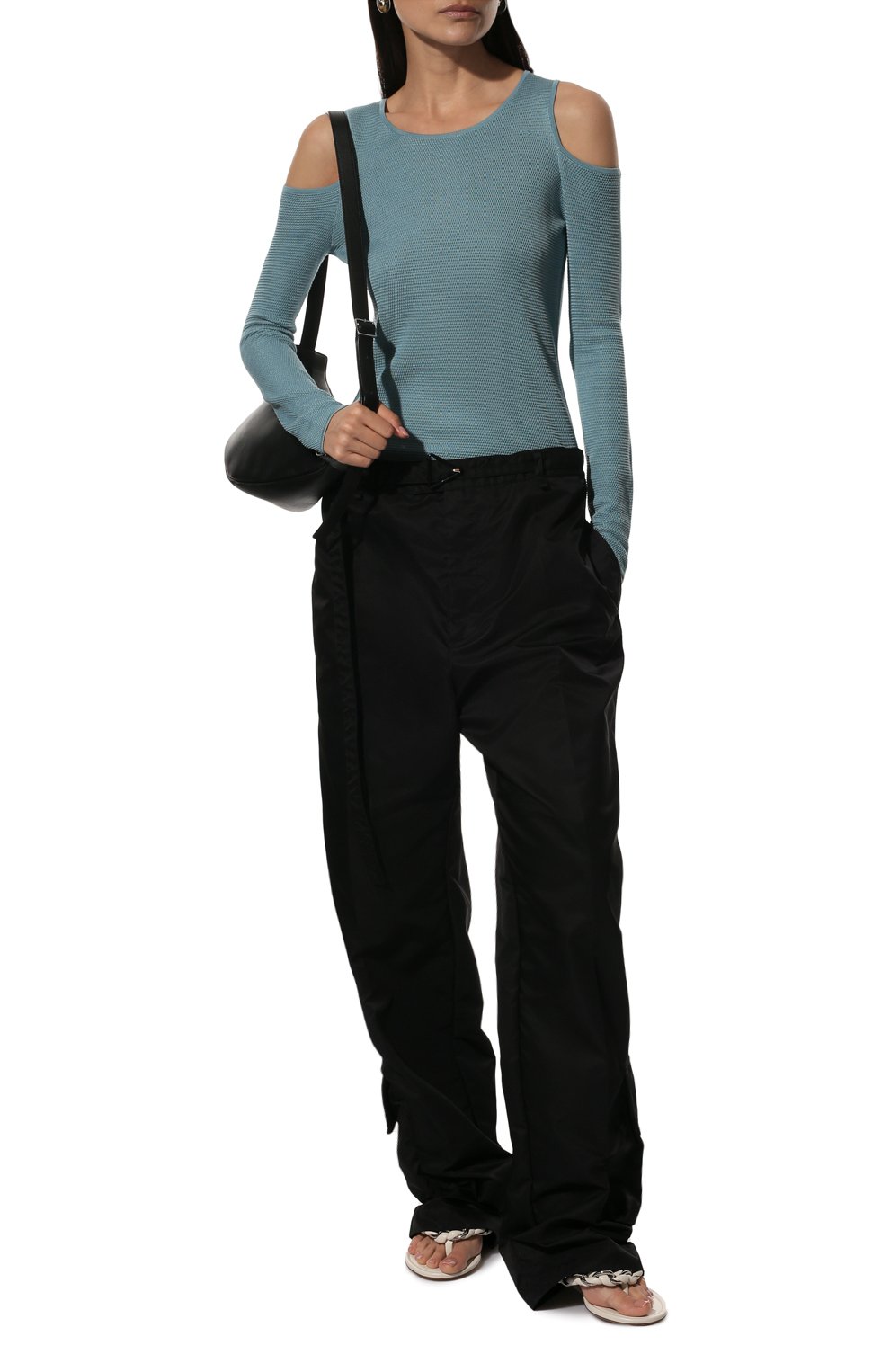 Шелковый пуловер с разрезами на плечах TSE, арт. TWK216S18B, фото 2