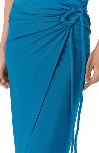 Юбка из вискозы MAX MARA бирюзового цвета по цене 30800 руб., арт. BCHAFOSO 261677101, фото 5 Юбка из вискозы MAX MARA, арт. BCHAFOSO 261677101, фото 5