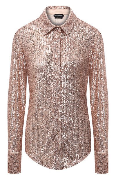 Рубашка с отделкой пайетками TOM FORD, арт. CA3204-FAE381, фото 1